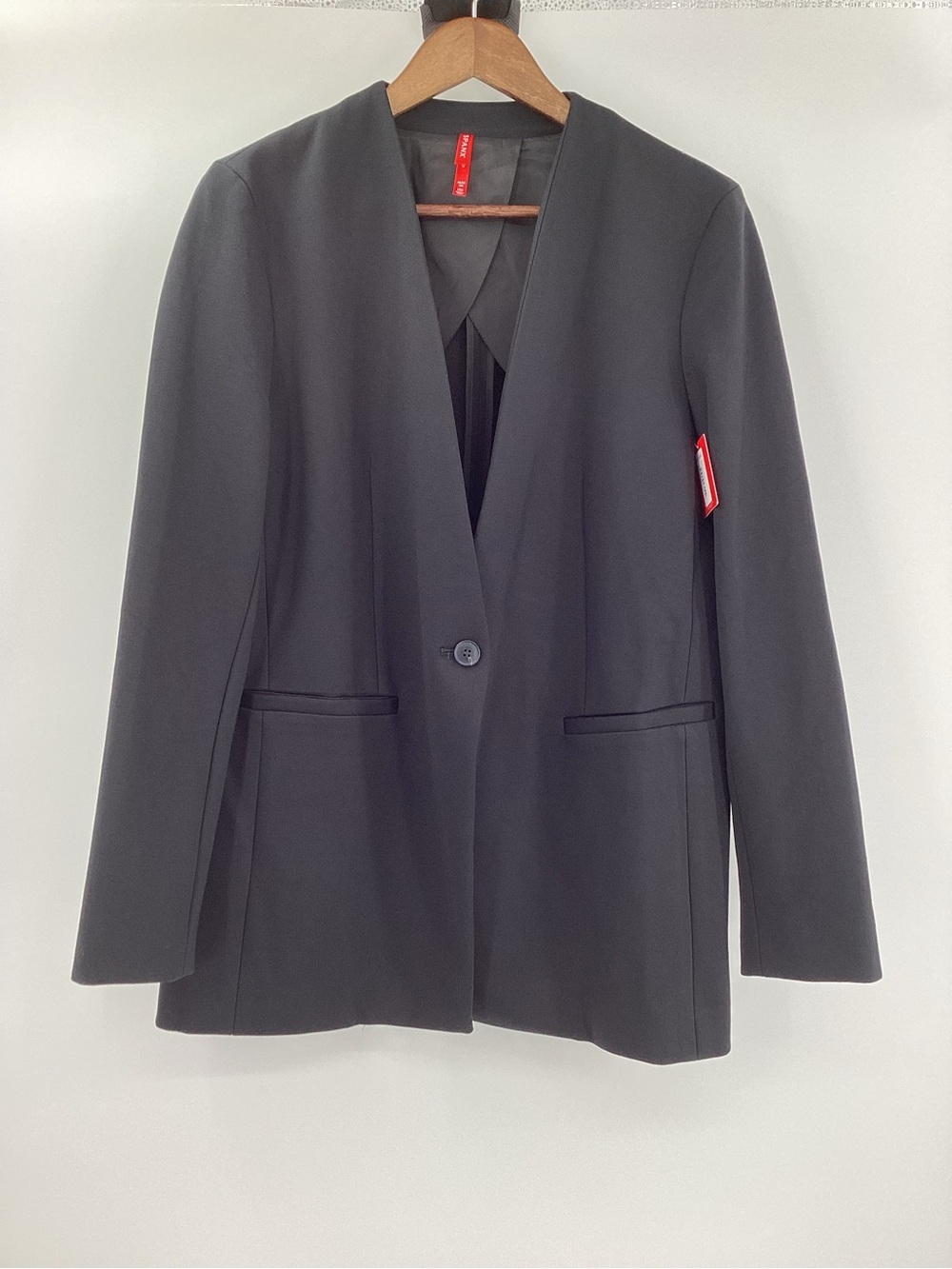 SPANX Perfect Collarless Blazer Black Single-Button